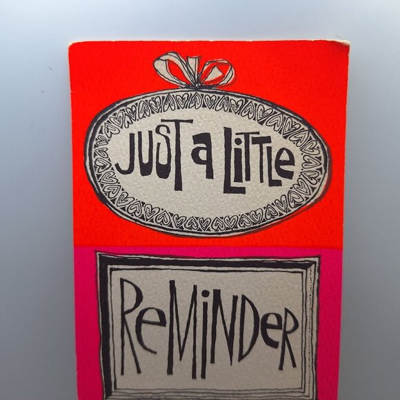 Hallmark Contemporary Cards Valentine Reminder Just A Little Cheeky Humor Retro - Picture 3 of 6